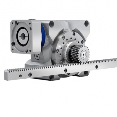 VS+ worm gearbox with rack and pinion